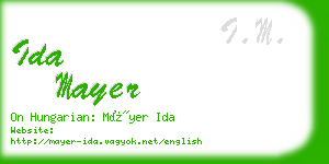 ida mayer business card